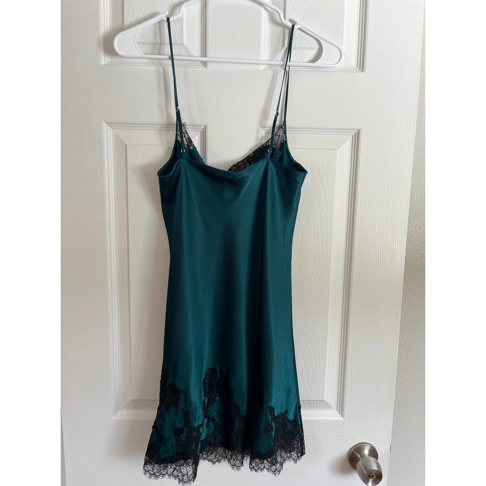 Victoria’s Secret• Lace Appliqué Satin Slip Chemise - Picture 9 of 13